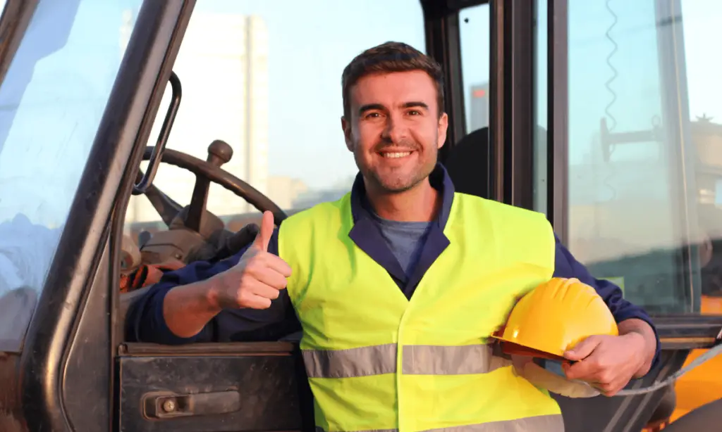 happy worker after successful claim using a workplace injury lawyer